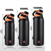 Gambar INDAY Stainless Steel Insulated Water Bottle Botol Olahraga - Black, 600ml dari Indayant store undefined 1 Tokopedia