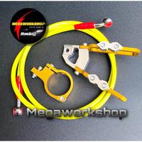 Gambar DM27 PAKET KLEMAN SELANG REM CNC SELANG REM DEPAN BELAKANG VARIASI - Kuning dari BenxBang undefined 4 Tokopedia
