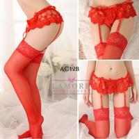 Gambar Garter Belt Merah Sexy Untuk Pengait Stoking Lingerie Model Lace Ac12B dari @ulum str undefined 3 Tokopedia