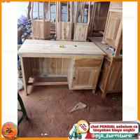 Gambar MEJA KANTOR PINTU LACI JATI MENTAHAN Putra Jaya Store_Furniture MEBEL dari Cheeky Chimp undefined 1 Tokopedia