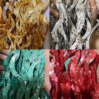 Gambar Tirai Rumbai Gelombang Motif / Tirai Foil Keriting / Backdrop Ultah - Kuning, Tirai Gel Star dari sonrisaa.id undefined 5 Tokopedia