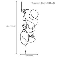 Gambar SN Metal Wall Art Decor Minimalist Facial Line Wall Decor Abstr dari Simetris Notes undefined 1 Tokopedia