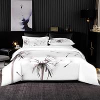 Gambar DJ Elegant White Bedding Set Ink Dandelion Painting Duvet Cover dari Delphi Joy undefined 3 Tokopedia