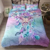 Gambar DJ MWSWL Duvet Cover 3 Pieces Bedding Set Feathers Galaxy Dream dari Delphi Joy undefined 2 Tokopedia