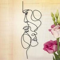 Gambar SN Metal Wall Art Decor Minimalist Facial Line Wall Decor Abstr dari Simetris Notes undefined 2 Tokopedia