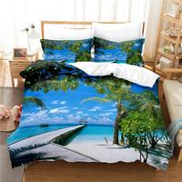 Gambar DJ Coconut Tree Bedding Set Duvet Cover Set 3d Bedding Digital dari Delphi Joy undefined 5 Tokopedia