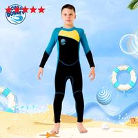 Gambar Neoprene Wetsuit 2.5mm Swimming Hangat Baju Renang Anak Thermal Jumpsuit Diving UPF 50+ Remaja Perempuan Dive & Sail Swimsuit - M124, 12T dari Yingfaplus undefined 3 Tokopedia