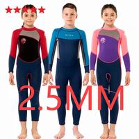 Gambar Neoprene Wetsuit 2.5mm Swimming Hangat Baju Renang Anak Thermal Jumpsuit Diving UPF 50+ Remaja Perempuan Dive & Sail Swimsuit - M124, 12T dari Yingfaplus undefined 1 Tokopedia