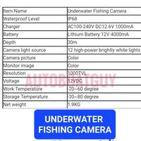 Gambar Kamera Mancing Underwater Fishing Camera + Layar Monitor & Hardcase dari gibranstirl undefined 5 Tokopedia