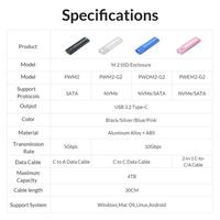 Gambar ORICO M2 NVMe / M2 SATA NGFF / Dual Protocol Enclosure - PWM2 Series dari Lutvi Amalia undefined 4 Tokopedia