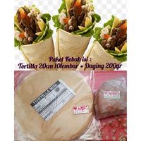 Gambar " Paket Bahan Kebab tortilla 10lembar daging kebab 200gr Halal MUI dari Elisejo store undefined 5 Tokopedia
