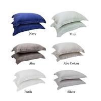 Gambar Sarung Bantal Tencel Soulmate Bedsheet - Navy 2 sarung bantal dari zaidaturrahma undefined 2 Tokopedia