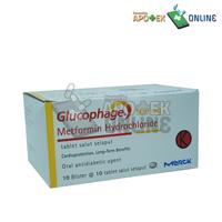 Gambar GLUCOPHAGE 500MG TABLET 10`S/METFORMIN/DIABTES/GULA DARAH dari Apotek Lily Medika Denpasar undefined 2 Tokopedia