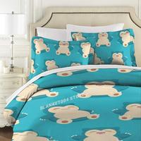Gambar JB 3D Snorlax Bedding Set Duvet Cover Pillowcases Comforter Bed dari Jaya Bom undefined 5 Tokopedia