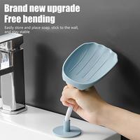 Gambar New Leaf Shape Soap Box Drain Soap Holder Box Bathroom Accessories dari Rasihcloth undefined 4 Tokopedia