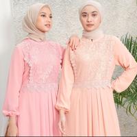 Gambar Gamis 4WARNA Muslim Lebaran Haji Brukat Pesta Mewah 100 Ada Jumbo - Biru, 4LJMB dari ARIVA Store ID undefined 5 Tokopedia