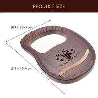 Gambar Sale 16 Tone Lyre 16Tone Wood Harp Musical Instrument Retro Riel dari Concord Elite undefined 5 Tokopedia