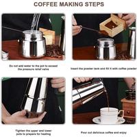 Gambar One Two Cups Moka Pot Stovetop Filter Espresso Coffee Maker - Z21 - 450ml 9 Cup dari Buzper Official undefined 5 Tokopedia