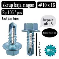 Gambar skrup / sekrup BAJA RINGAN 10 x 16 / BAJA RINGAN MURAH / SKRUP BAJA dari vadikpedia34 undefined 3 Tokopedia