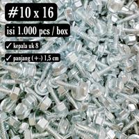 Gambar skrup / sekrup BAJA RINGAN 10 x 16 / BAJA RINGAN MURAH / SKRUP BAJA dari vadikpedia34 undefined 2 Tokopedia