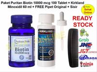 Gambar PIPET ORI Paket Kirkland Minoxidil 60ml Puritan Biotin 10 000 mcg 10 dari ajeng lidia undefined 1 Tokopedia