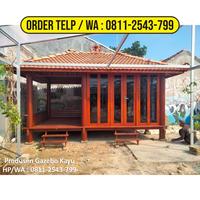 Gambar WA O8II-2543-799, Gazebo Kayu Unik 3x6 Ponorogo dari Rumah Kayu Minimalis undefined 5 Tokopedia