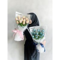 Gambar TULIP BOUQUET SARANGHAE / buket bunga kado ultah wisuda valentine day - Putih dari Echiiglo Florist undefined 2 Tokopedia