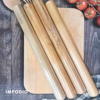 Gambar Rolling Pin Kayu / Penggilas Adonan / Penggiling Adonan / Rolling Pin - 20cm dari Impodio undefined 5 Tokopedia