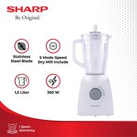 Gambar Sharp Cookwear EM-151P-WH Blender White 1.5 Liter 350 Watt dari SHARP OFFICIAL STORE JAKARTA undefined 1 Tokopedia
