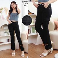 Gambar READY ( Size 27 - 34 ) (4 WARNA)  Celana Jeans Cutbray Cargo Wanita - Biru Muda, 27 dari Outlet 360 undefined 4 Tokopedia