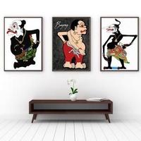 Gambar Hiasan Dinding Gambar Wayang Ukuran 47x31 Petruk Semar Gareng Punokawa - 15 dari Rahardjoe Design undefined 1 Tokopedia