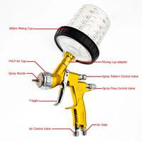 Gambar TERLARIS Diskon High Quality Spray Gun For Cars GTI Pro 1.3/1.8mm dari Sambel Pecel Sari Ratu undefined 5 Tokopedia