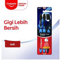 Gambar Colgate Super Flexi Charcoal Soft Toothbrush - Sikat Gigi (3pcs) dari derrtshop undefined 1 Tokopedia