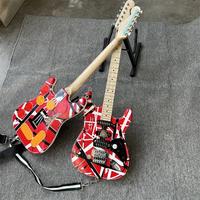 Gambar IN stock Eddie Van Halen Fran-ken guitar Heavy Relic Red Body dari Linton Import undefined 3 Tokopedia