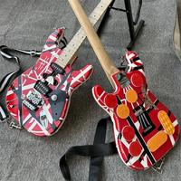 Gambar IN stock Eddie Van Halen Fran-ken guitar Heavy Relic Red Body dari Linton Import undefined 4 Tokopedia