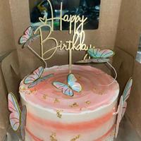 Gambar ENAK!!! [bisa dadakan] BIRTHDAY CAKE KUPU-KUPU - Kupu kupu, d20 cm dari Mhoocy undefined 3 Tokopedia