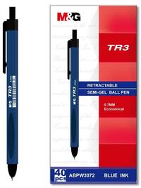 Gambar M&G TR3 Smooth Semi Gel Ball Pen 0.7mm | Ballpoint | Pulpen - TR-3 - HITAM dari INDO ATK Stationary undefined 2 Tokopedia