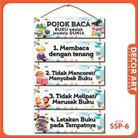 Gambar 50x30 Cm - Dekorasi 5 Susun Tema Pojok Baca SekolahGantung Tali SSP - SSP-3 dari Decor Art undefined 2 Tokopedia