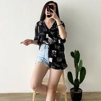 Gambar Kemeja Pria Vintage Casual Abstrak Lengan Pendek Retro Pantai Hawai dari malfi big store undefined 5 Tokopedia