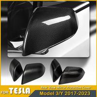 Gambar Real Carbon Fiber Car Side Door Mirror Cover For Tesla Model 3 Model dari Estiawan Import undefined 1 Tokopedia