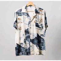 Gambar Kemeja Pria Vintage Casual Abstrak Lengan Pendek Retro Pantai Hawai dari malfi big store undefined 1 Tokopedia
