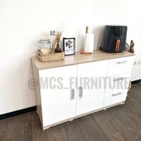 Gambar BERKUALITAS Meja Bufet TV Dapur Bufet Serbaguna Mebel Furniture MCS - 80 cm Full Whit, Smg Rkit Cht DL dari Lizzard Mount Table undefined 3 Tokopedia