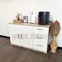 Gambar BERKUALITAS Meja Bufet TV Dapur Bufet Serbaguna Mebel Furniture MCS - 80 cm Full Whit, Smg Rkit Cht DL dari Lizzard Mount Table undefined 2 Tokopedia