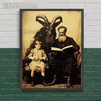 Gambar Baphomet&Satanic Creepy Vintage Photo Wall Art Canvas Painting dari AIRA VIP undefined 4 Tokopedia