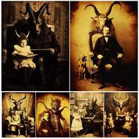Gambar Baphomet&Satanic Creepy Vintage Photo Wall Art Canvas Painting dari AIRA VIP undefined 1 Tokopedia