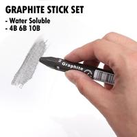 Gambar Graphite Stick Set - Water Soluble - 4B 6B 10B Art Drawing Supplies dari RAHSYA VIP undefined 5 Tokopedia