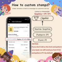 Gambar Cartoon Unicorn Custom Name Stamp For Clothing Personalise For Baby dari AIRA VIP undefined 4 Tokopedia
