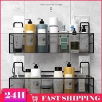 Gambar Wall-Mounted Bathroom Shelf Shower Shampoo Rack Toilet Accessories dari asdasdfp undefined 2 Tokopedia