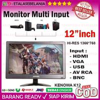 Gambar MINI LCD MONITOR 12 INCH MULTI INPUT HDMI-VGA-USB-AV-BNC - KENOWA K12 dari indiroyhome undefined 2 Tokopedia
