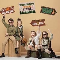 Gambar 20 Pieces Hunting Party Sign Gone Hunting Party Themed dari Home and Kitchen USA undefined 1 Tokopedia